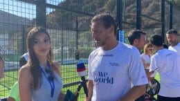 Valentina Caruso e Francesco Totti al Lexus Padel Vip Club di Poltu Quatu
