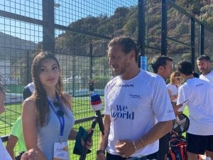 Valentina Caruso e Francesco Totti al Lexus Padel Vip Club di Poltu Quatu