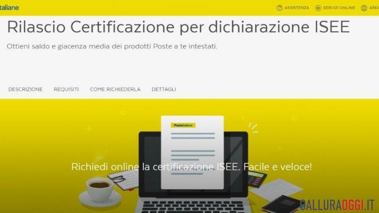Dichiarazione Isee Poste Italiane