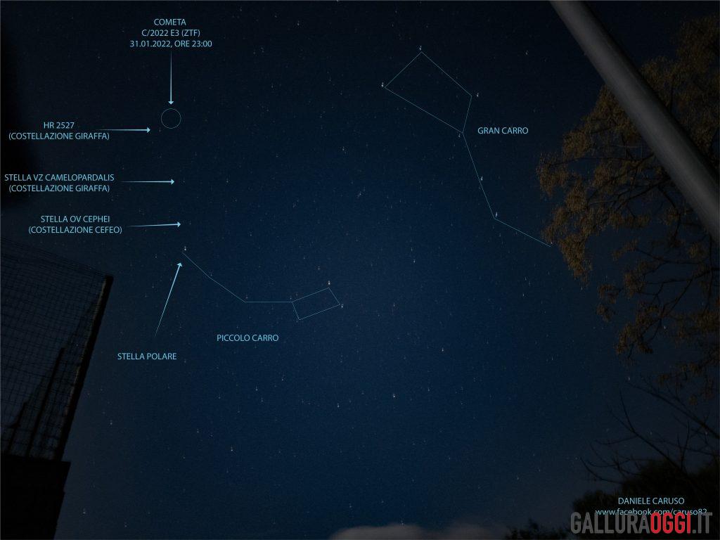 3 cometa c-2022 e3 (ztf) 31 gennaio2023, ore 23.00 foto di Daniele Caruso