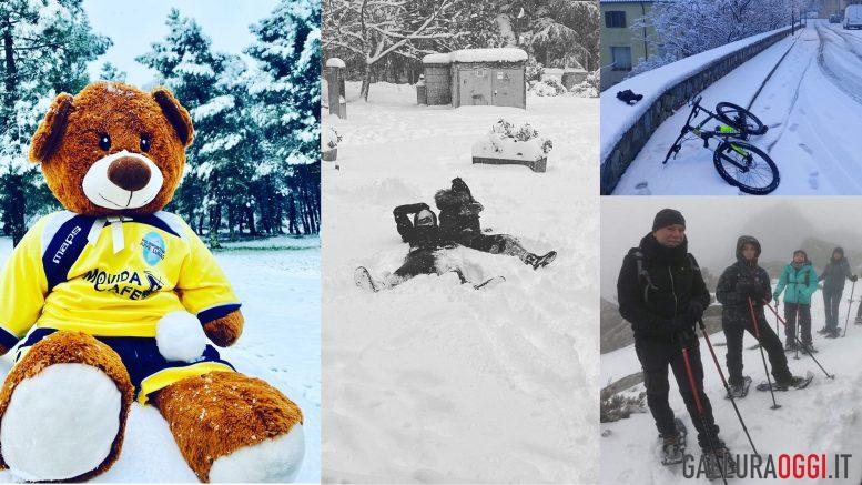 Giocare sulla neve in gallura