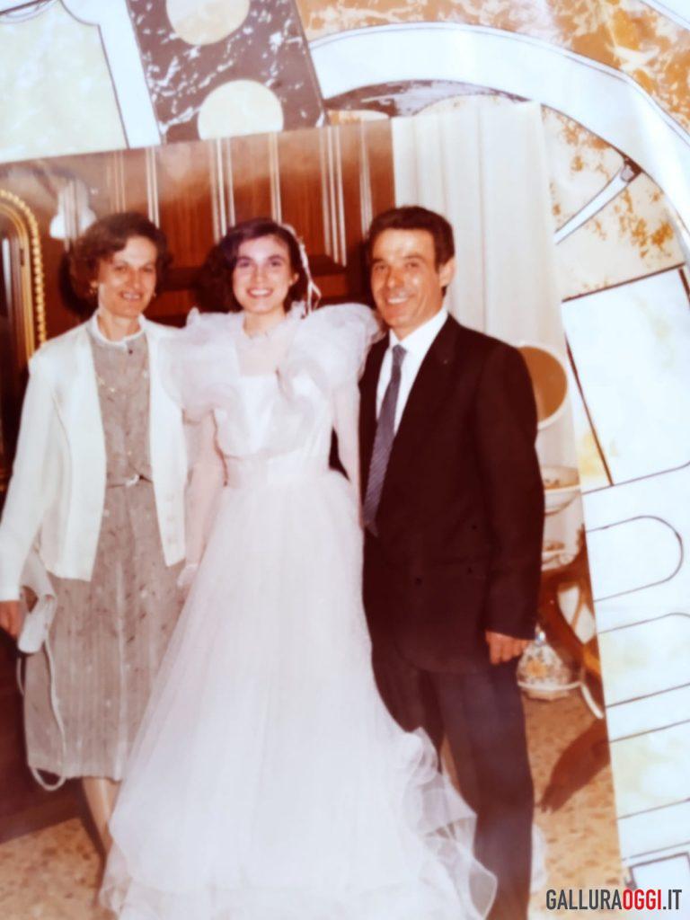 Alessandro Ennas con la figlia Lorena e la moglie Anna Maria Quidacciolu