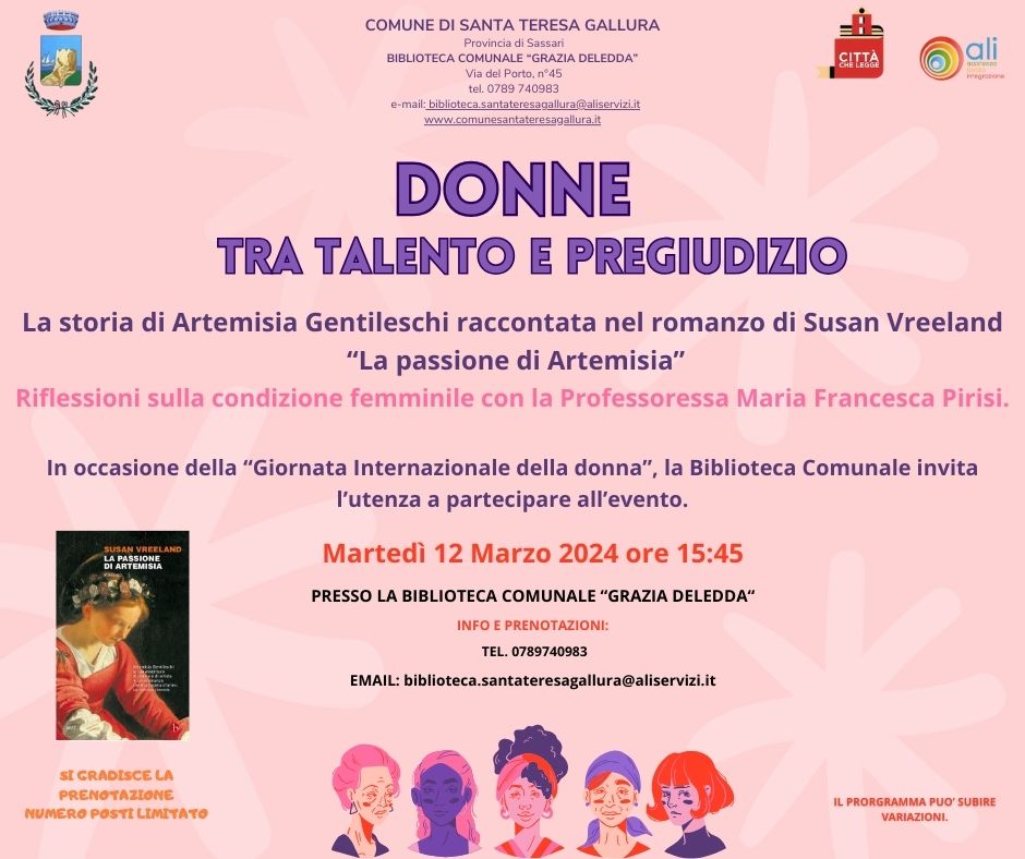 Santa Teresa Gallura ospita l'evento "Donne tra talento e pregiudizio"