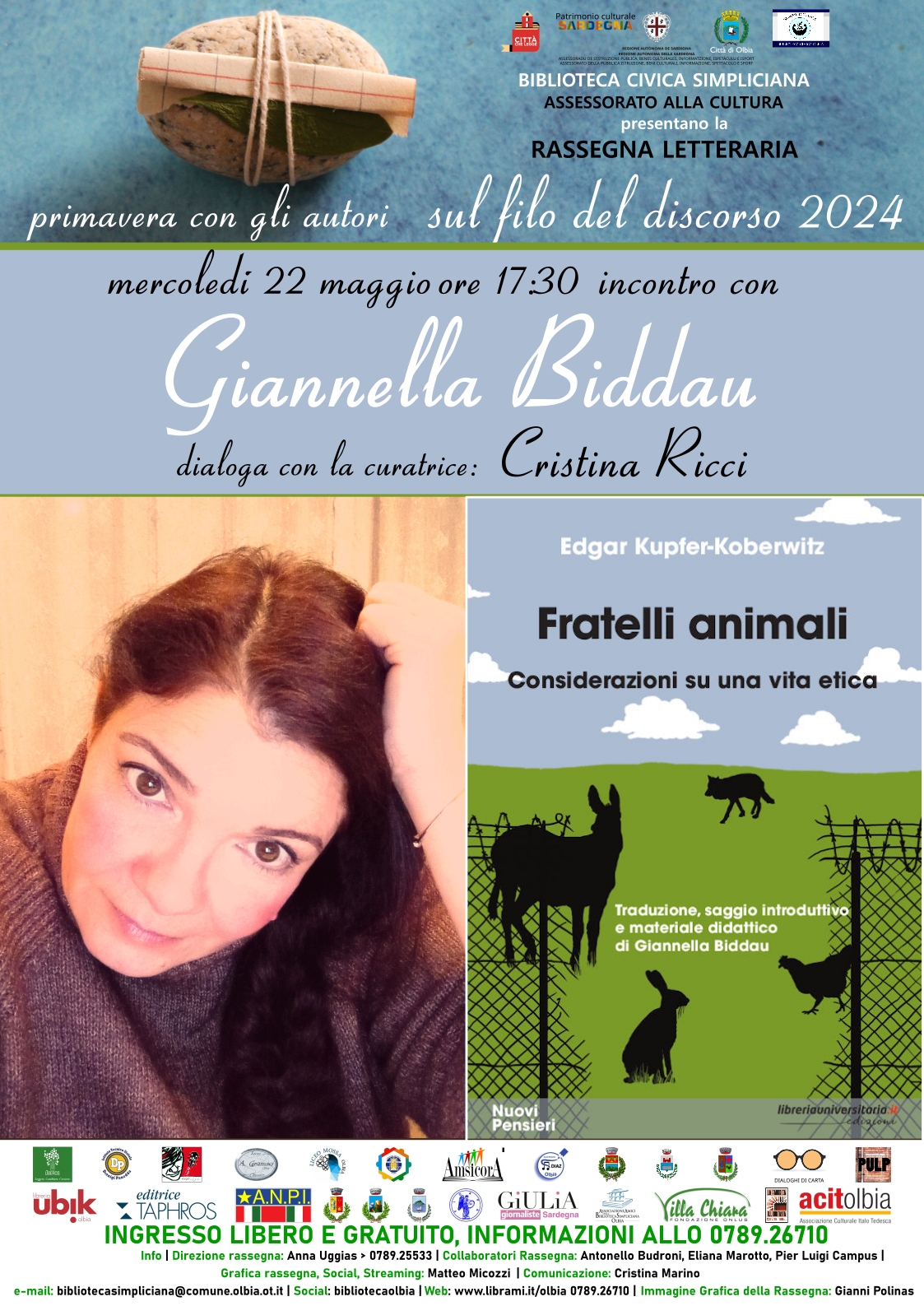 Olbia, presentazione del libro "Fratelli animali"