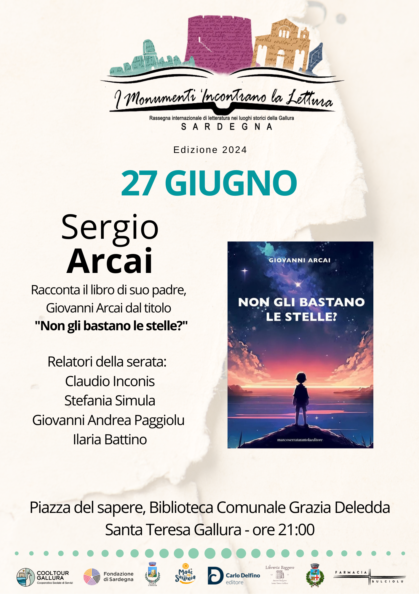 Santa Teresa Gallura: proseguono gli incontri letterari
