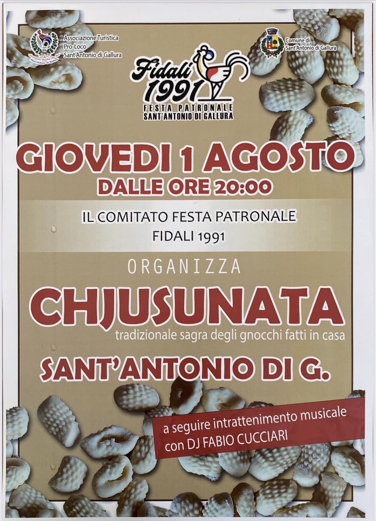 Sagra degli gnocchi fatti in casa a Sant'Antonio di Gallura