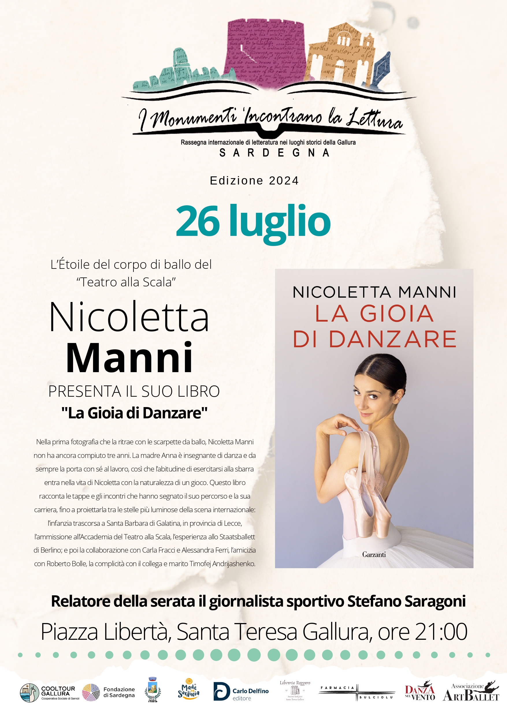 Presentazione del libro di Nicoletta Manni a Santa Teresa Gallura