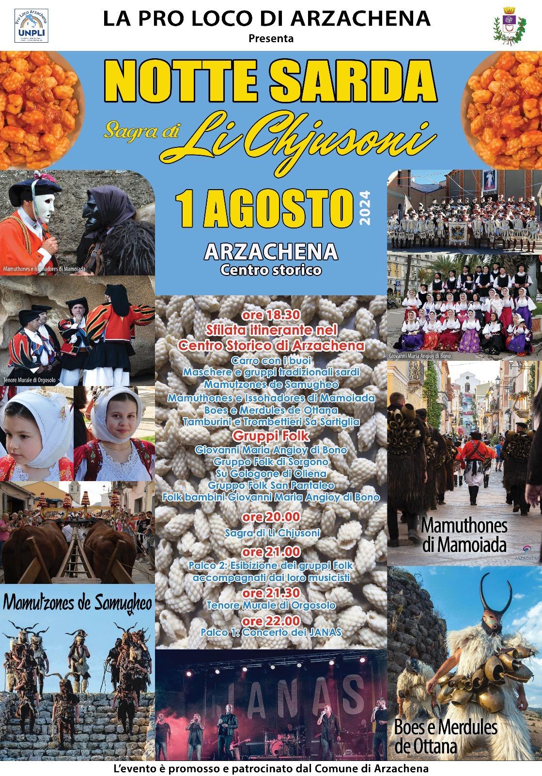 Notte sarda con Sagra di li Chjusoni ad Arzachena