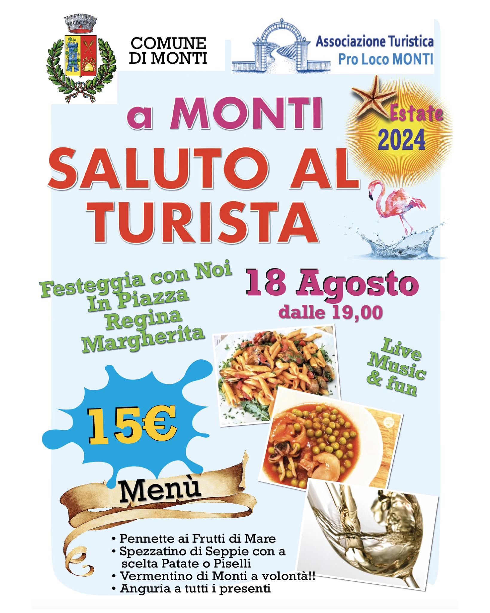 Saluto al turista a Monti
