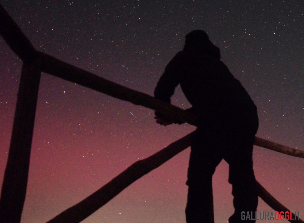 Aurora boreale in Gallura, foto di e con Alberto Carraca