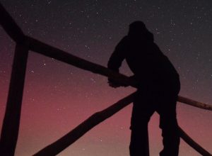 Aurora boreale in Gallura, foto di e con Alberto Carraca