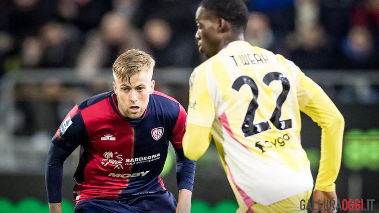 Felici e Weah in Cagliari-Juventus - Foto Cagliari Calcio