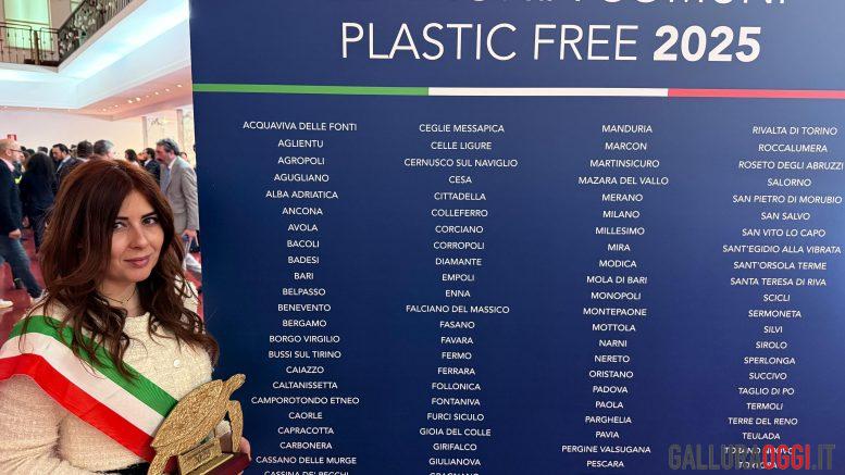Aglientu premiato Comune Plastic Free 2025