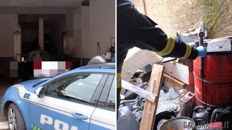Rifiuti pericolosi e lavoro in nero, officina sequestrata a Olbia