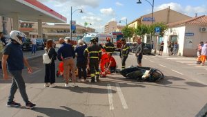 Scontro tra auto e moto all'incrocio di Olbia, come sta il ferito