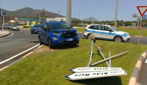 Brutto incidente alla rotatoria di Olbia, cosa è successo