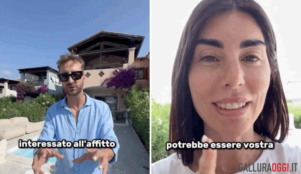 Stefano Corti e Bianca Atzei affittano la loro villa a Pittulongu