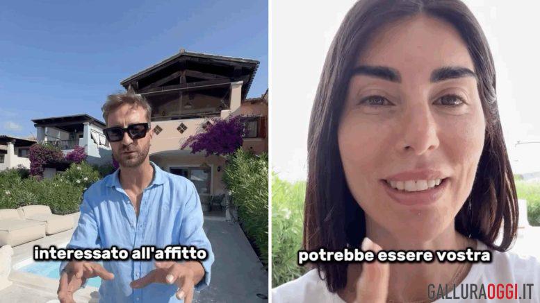 Stefano Corti e Bianca Atzei affittano la loro villa a Pittulongu
