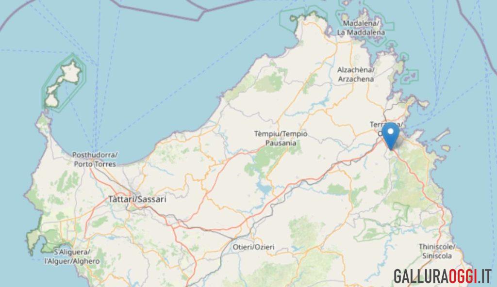 Terremoto a Loiri Porto San Paolo