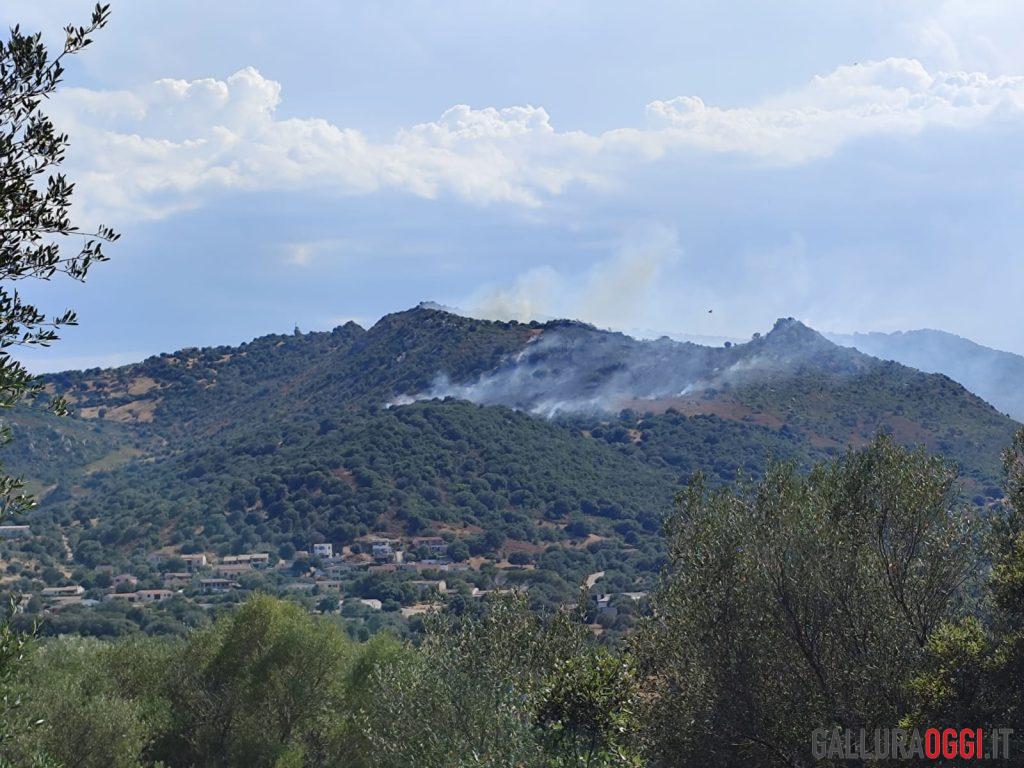 Incendio a Loiri Porto San Paolo, in azione elicotteri e Canadair