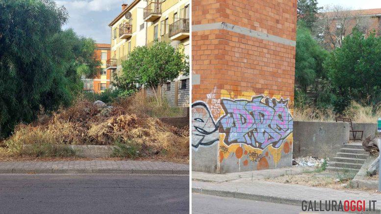 Marciapiedi impraticabili e degrado a Poltu Quadu