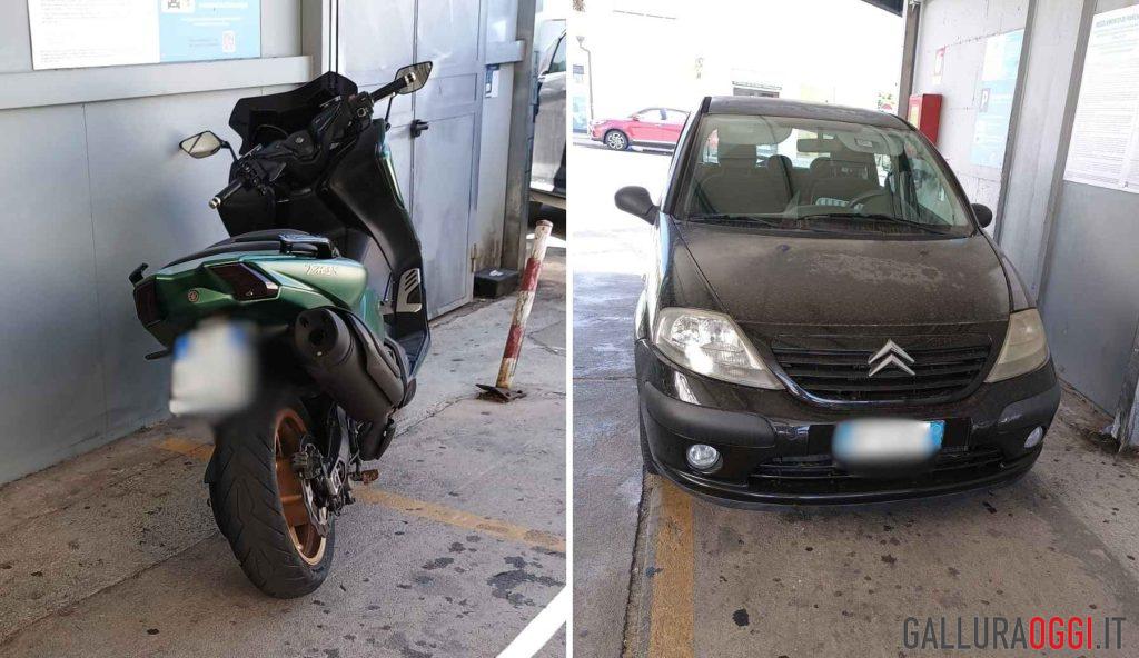A Olbia posti disabili occupati da auto e moto senza permesso