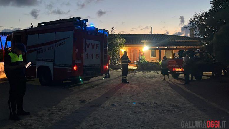 Incendio casa Arzachena