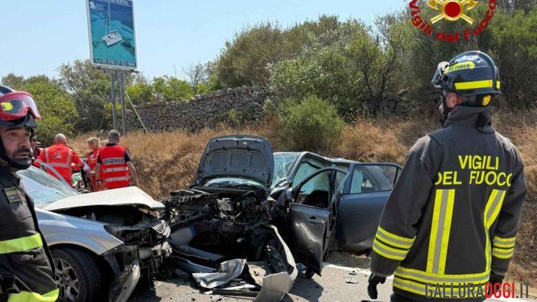 Incidente tra auto tra Palau e Santa Teresa, ci sono 5 feriti
