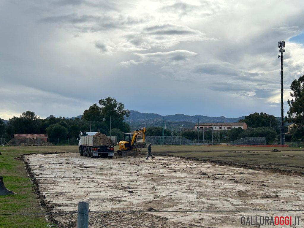 Al via la riqualificazione del campo di calcio di Arzachena