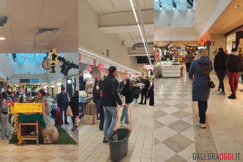 Vigilia di Natale a Olbia, centri commerciali pieni e corso vuoto