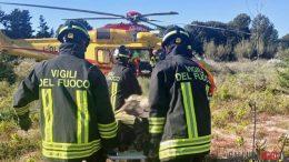 Moto fuori strada a Badesi, ferito soccorso con l'elicottero