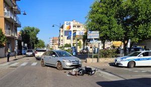 Incidente scontro auto moto corso Vittorio Veneto Olbia