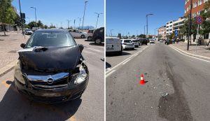 Violento incidente in via Piro a Olbia, danni a tre auto