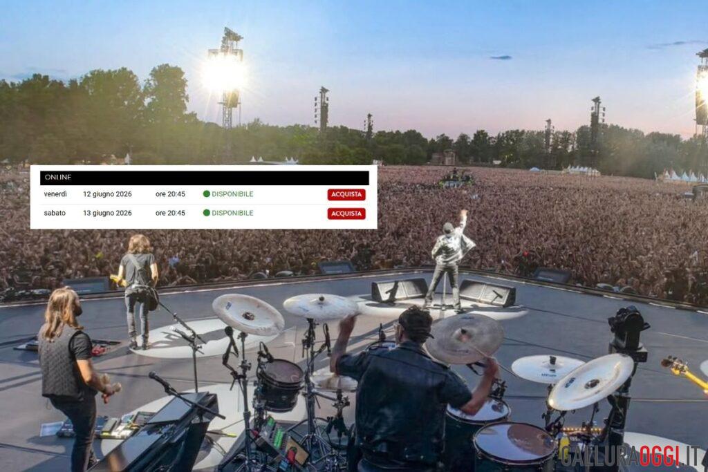 biglietti vasco rossi olbia 2026