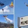 incendio portisco canadair elicottero olbia