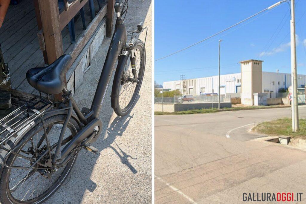 auto bici incidente via corea olbia