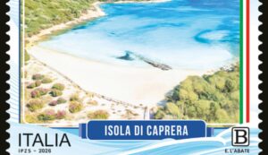 Spiaggia del Relitto a Caprera, esce il francobollo del Mimit