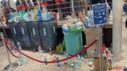 Troppa plastica all'aeroporto di Olbia, cestini saturi per il caldo