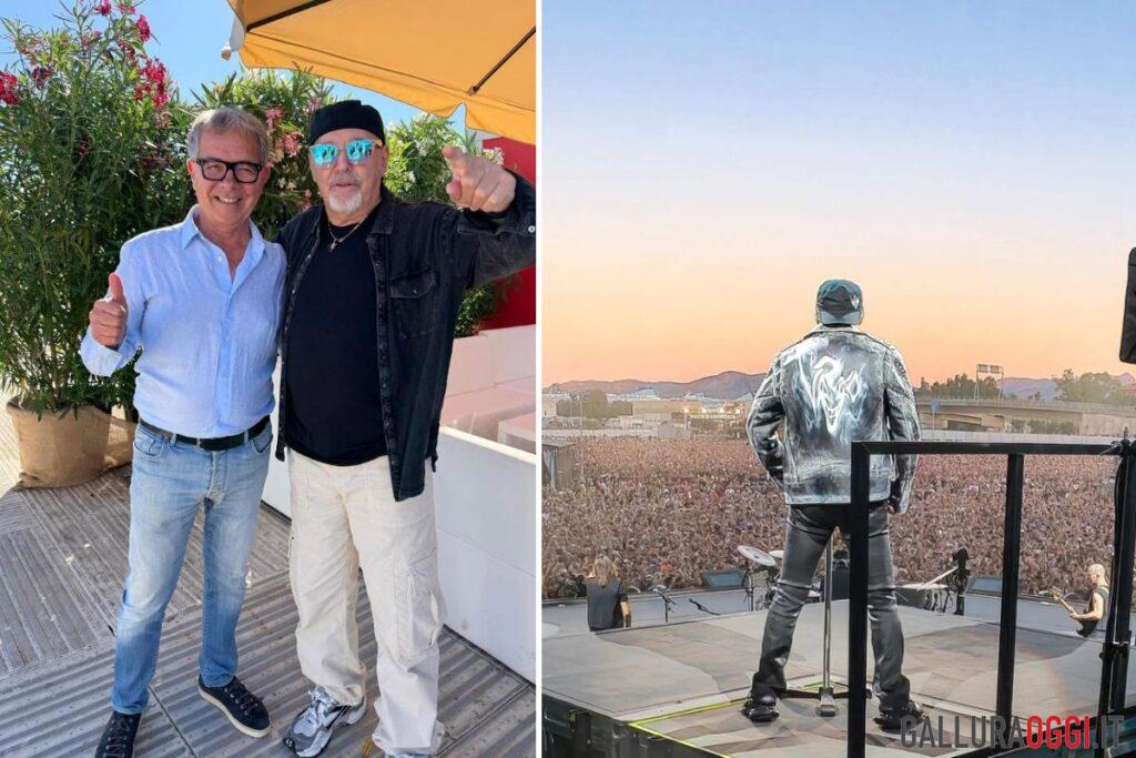 Olbia trema con i 40mila di Vasco: il selfie nel backstage con Nizzi