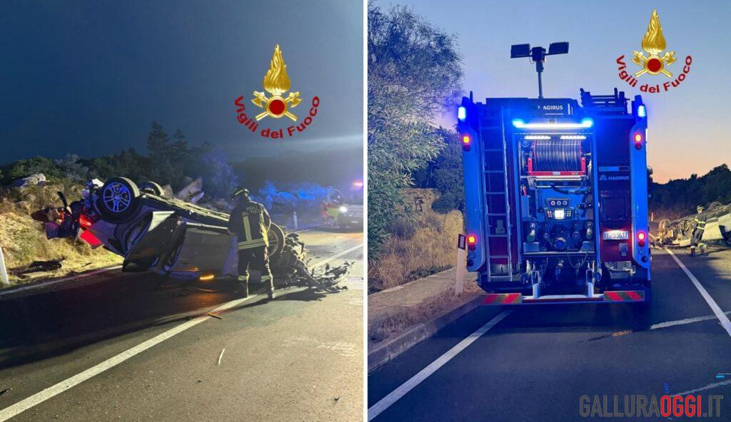 Auto si ribalta all’alba a Liscia di Vacca, tre feriti nell'incidente