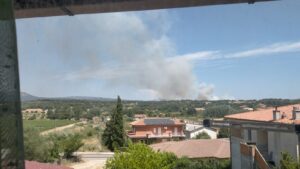Incendio nelle campagne di Monti, squadre al lavoro sulle fiamme