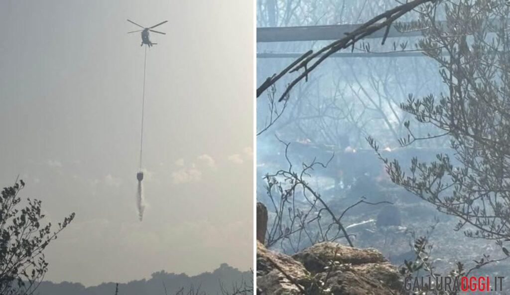 Incendio tra Arzachena e Luogosanto