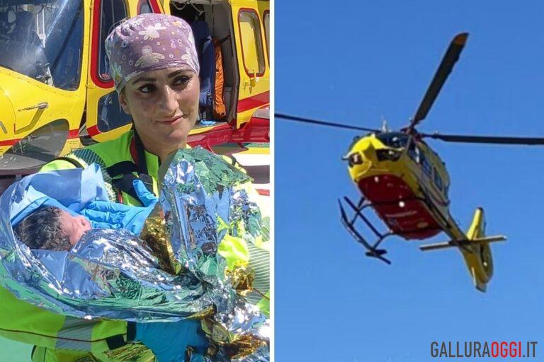 Parto in volo sulla Gallura, piccola nasce sull'elisoccorso