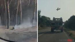 incendio aglientu pineta canadair giorno dopo, 14 luglio 2026