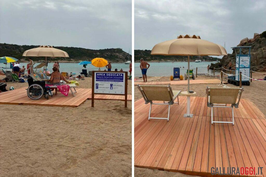 monti d'a rena pedane solarium disabili spiaggia la maddalena