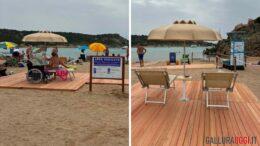 monti d'a rena pedane solarium disabili spiaggia la maddalena