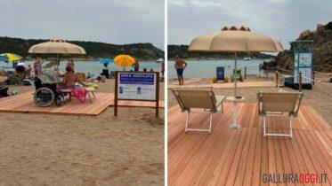 monti d'a rena pedane solarium disabili spiaggia la maddalena