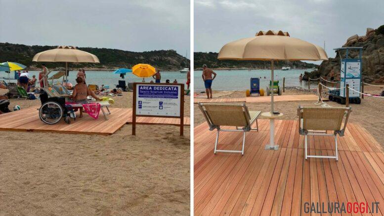 monti d'a rena pedane solarium disabili spiaggia la maddalena