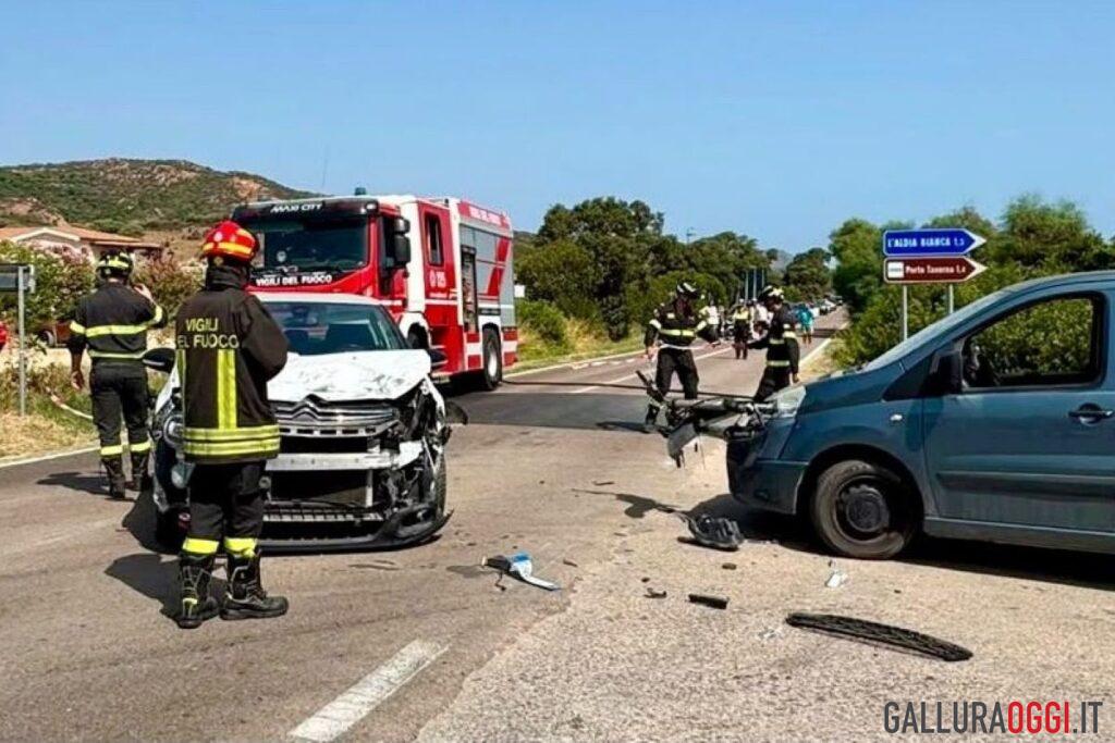 incidente loiri porto san paolo statale 125 moto auto