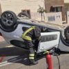 Incidente a Olbia, auto ribaltata in via dei Lidi